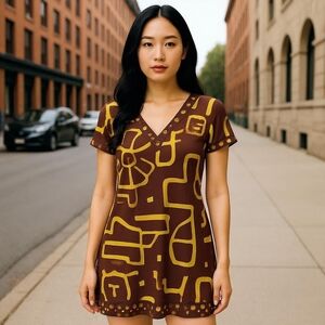 VINTAGE INC AWESOME GOGO MINI DRESS SIZE S (RARE) great 70'S STYLE COSTUME